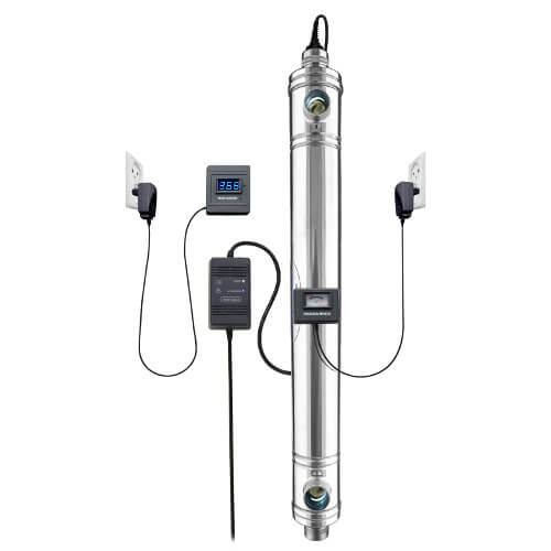 Ultraviolet water Sterilizer Model WS55DE with optional indicators